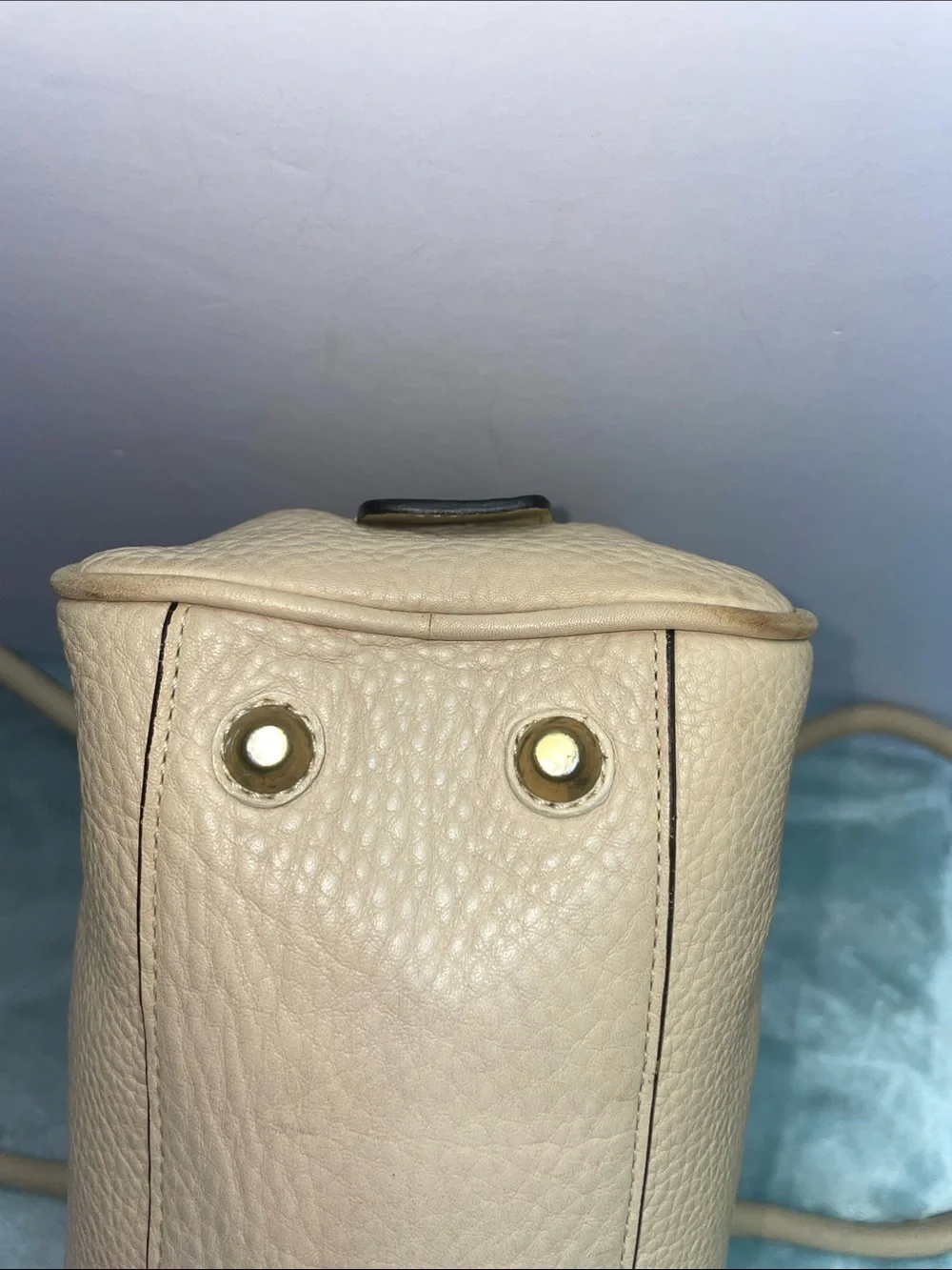 Vintage Coach ‘Hamptons’ Pebbled Leather Satchel
